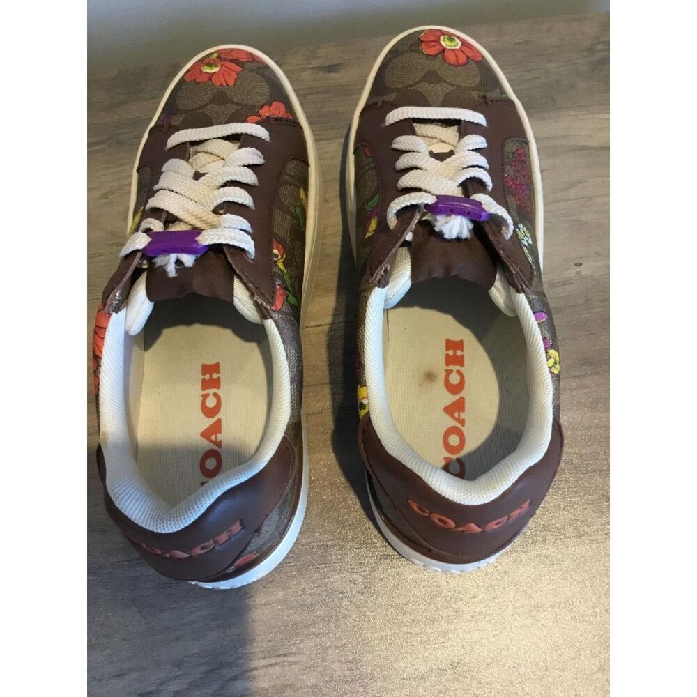 Coach Sneakers w/Xiusika Lazy Lace Shoelaces No Tie Shoelaces Size 8M NWOT - Picture 3 of 7